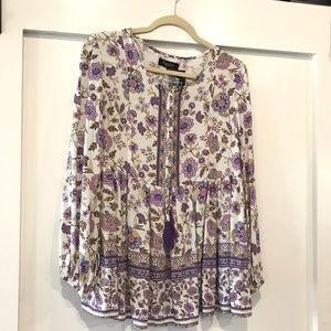 Boho long sleeve top NWT